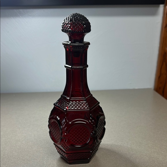 Avon Deep Red Decorative Bottle - Picture 9 of 11